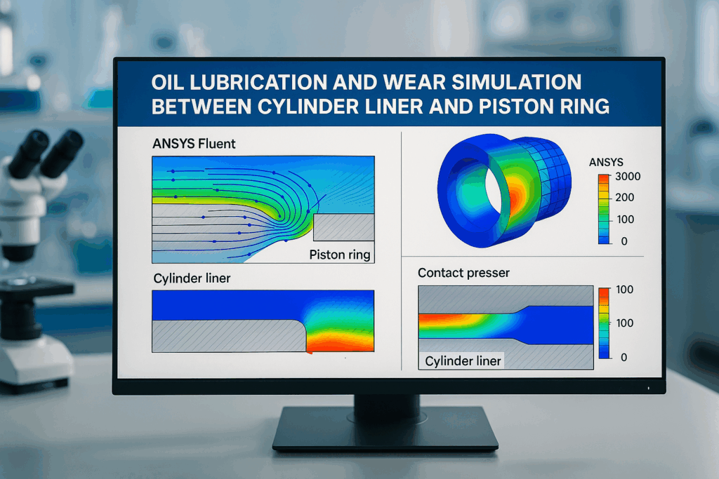 Wear simulation between cylinder liner and piston ring